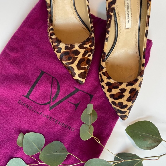 Diane Von Furstenberg Shoes - DvF Anette Leopard-Print Calf Hair Pump, Size 8.5